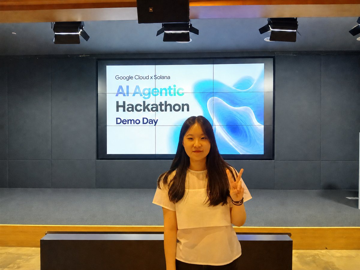 Google Cloud x Solana AI Agentic Hackathon Demo Day 인증 사진